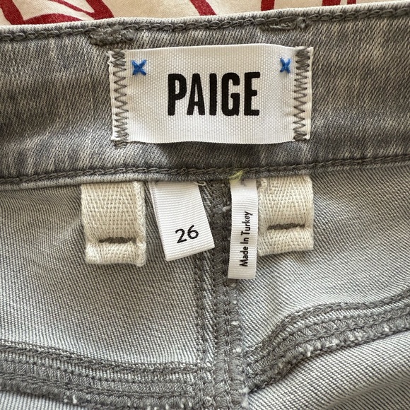 Paige Cindy Crop Jean | Faded Asphalt Distressed | Size 26 - Picture 5 of 10